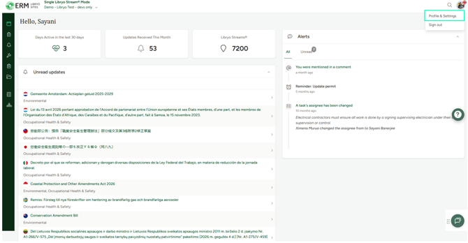 Profile & Settings
