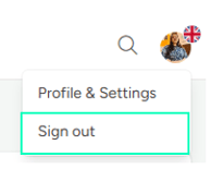 Sign out